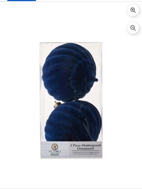 My Texas House S/5 Oversized 7" Blue Shatterproof Ornaments - 2 Pack